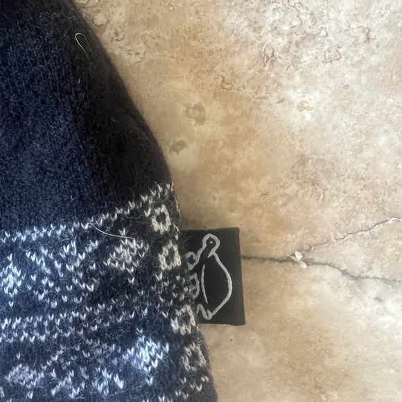 Turtle Fur winter cap. Ladies or men 100 % merino wool. Black white tassel - Picture 7 of 10